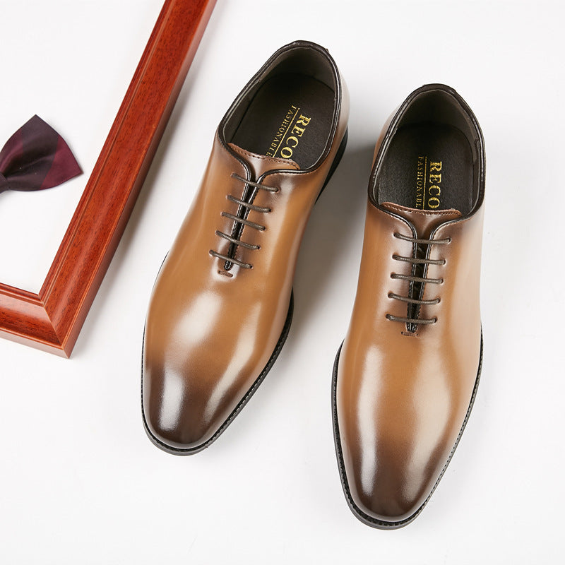 New Leather Hand-polished Business Shoes Men&