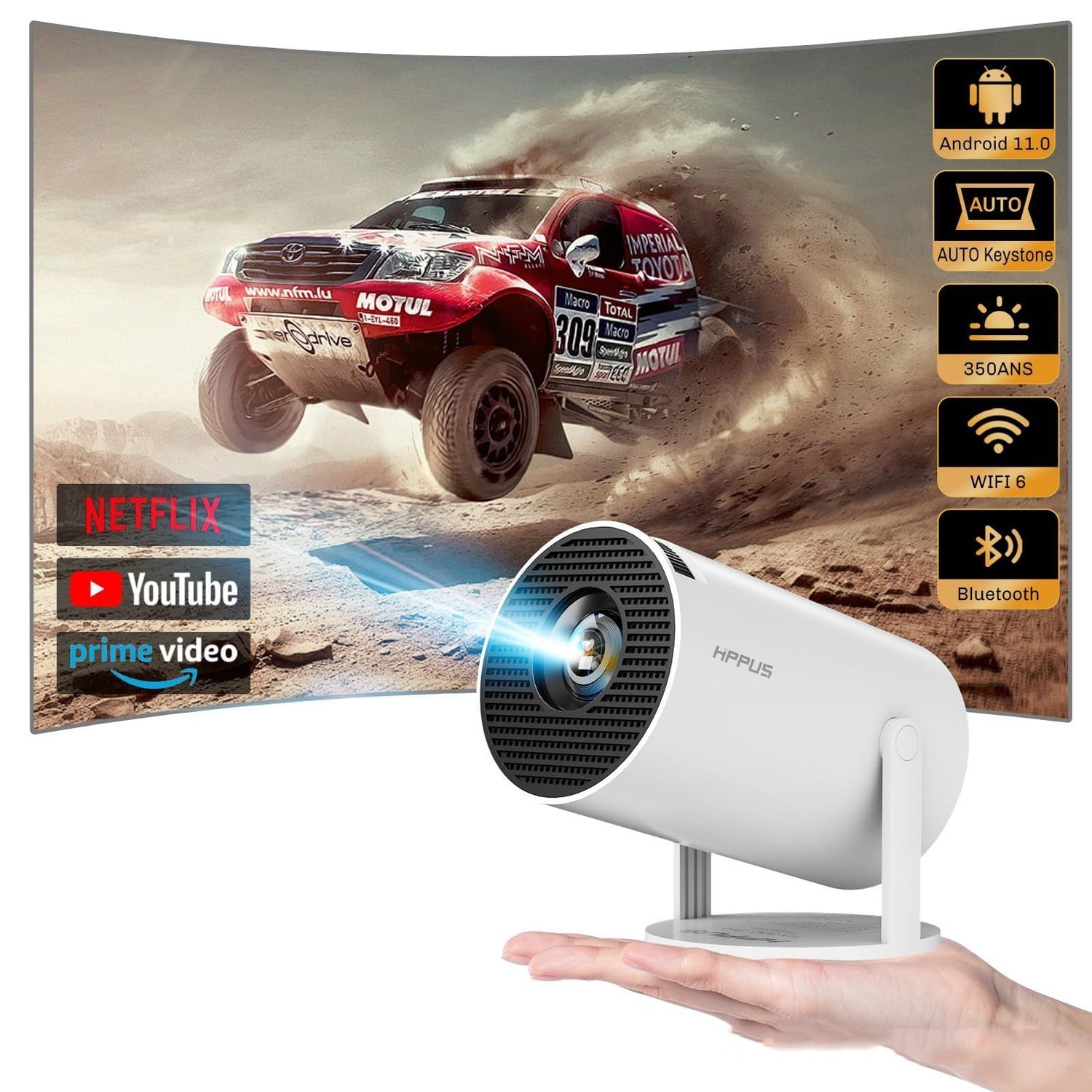 S100 Projector WIFI Projection Screen Home