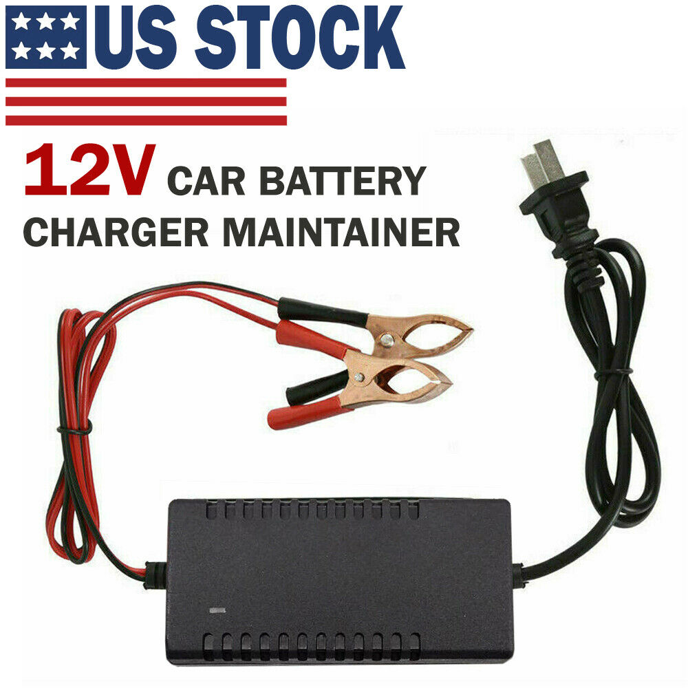 NEW Car Battery Charger Maintainer Auto 12V Trickle RV For Truck Motorcycle ATV US