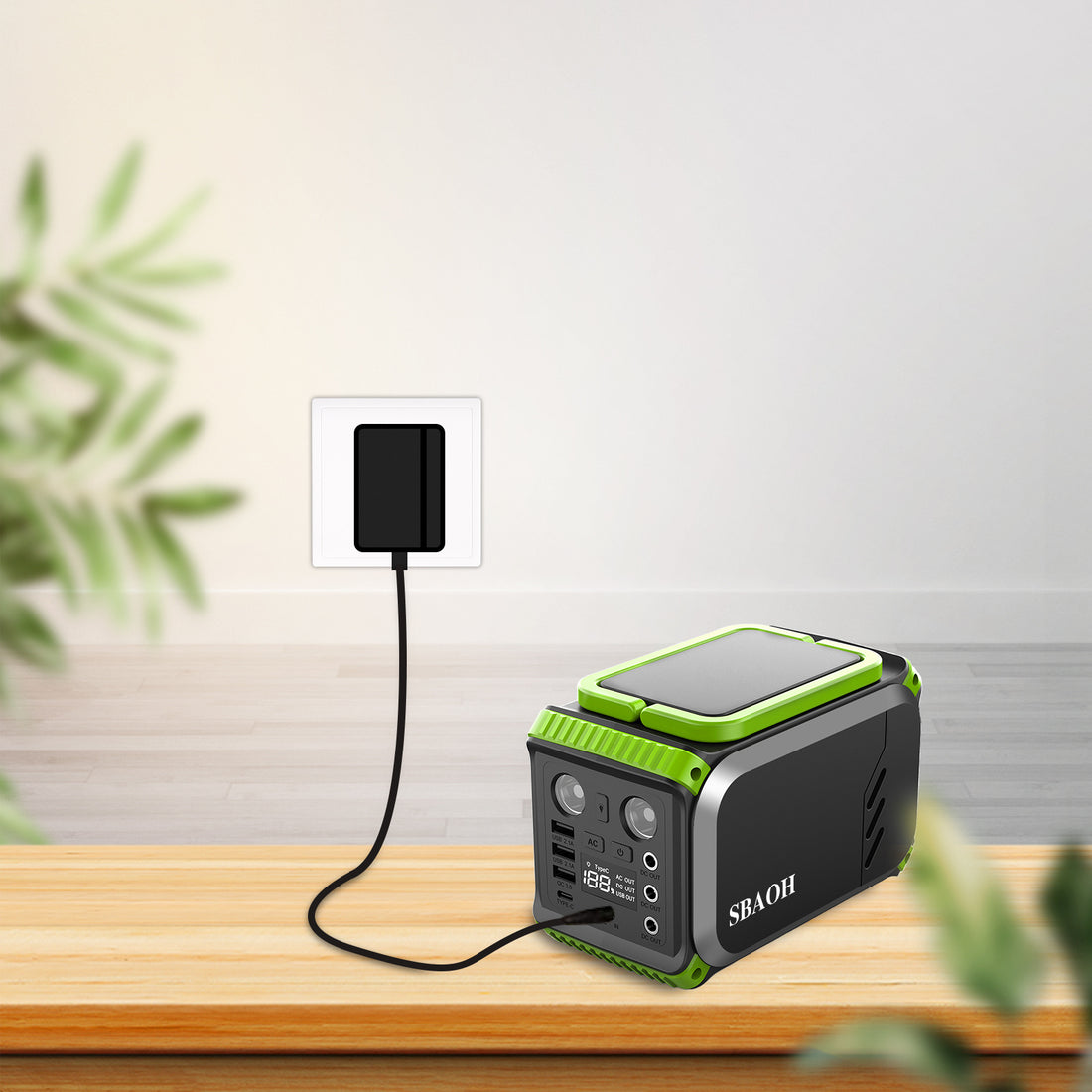 Portable Power Station 110V, 148Wh 200 W Solar Generator,40000mAh