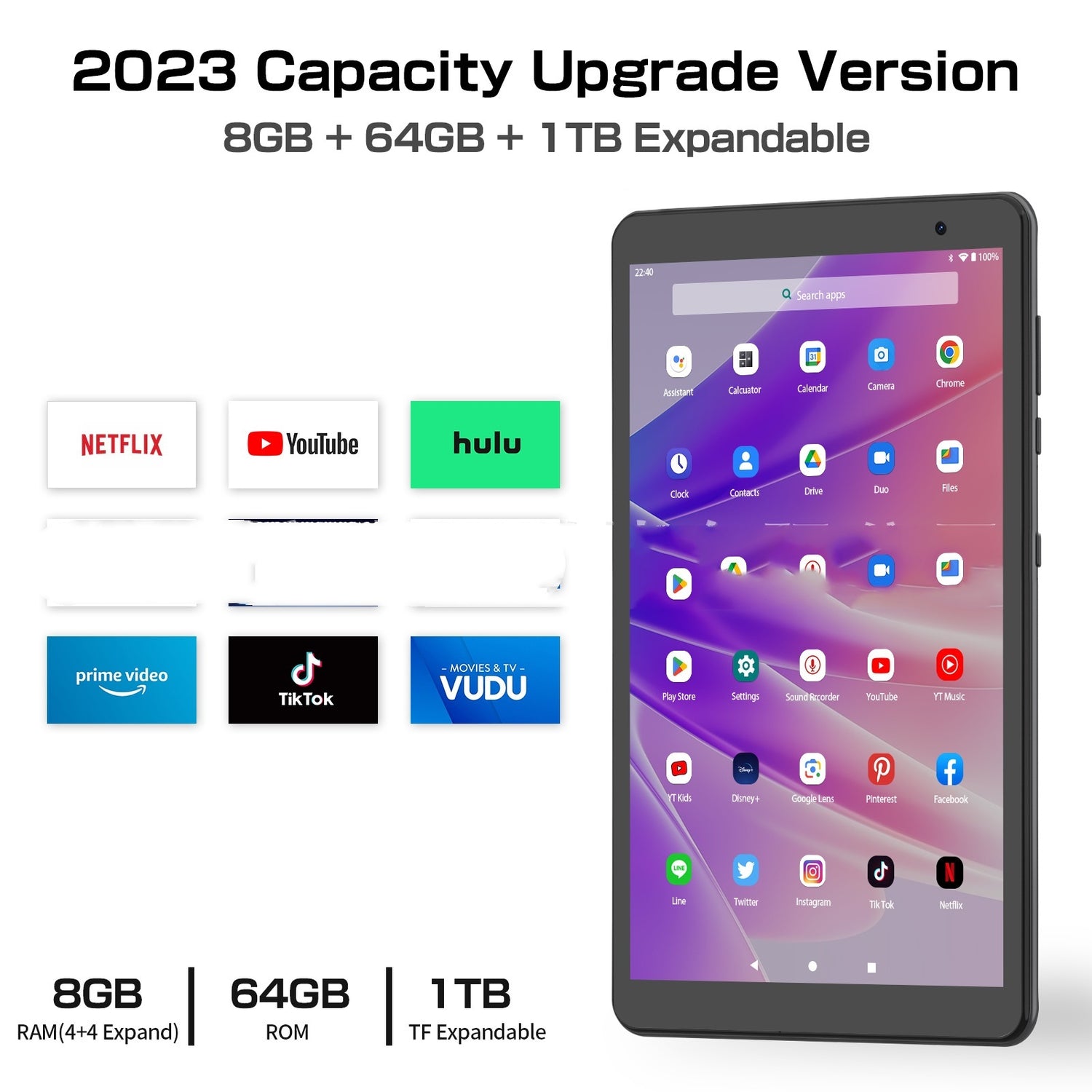 NEW 8-inch Eight-core Tablet PC Android 13 System 64g Large Capacity