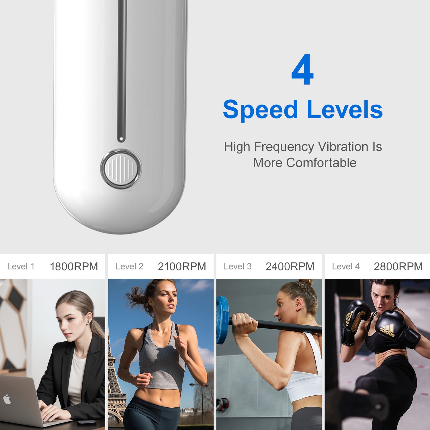 Mini Massage Gun - Deep Tissue Percussion Massager With Heating Function, 5 Speed Levels, Portable Muscle Relaxation For Athletes &amp; Recovery, USB Rechargeable