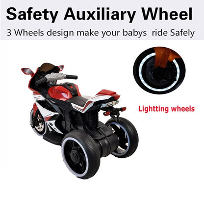 NEW Electric Kids Motorcycle For 3 To 4 Year Old Boys And Girls With Foot Pedal Starter