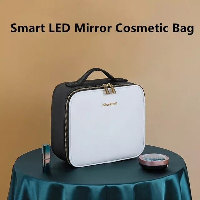 Étui de miroir cosmétique intelligent à LED