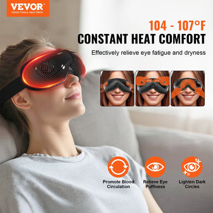 NEW Eye Massager With Heat &amp; Remote Eye Care Device 5 Modes Bluetooth Music