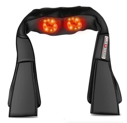 NEW Shiatsu Back Neck And Shoulder Massager With Heat Deep Tissue 3D Kneading Pillow
