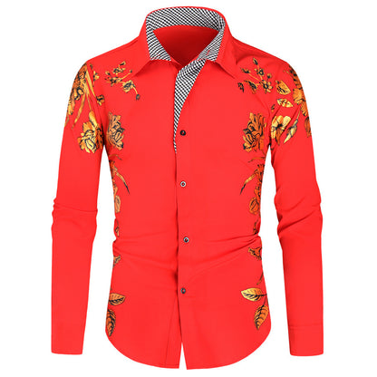 NEW Fashion Bronze Print Men&