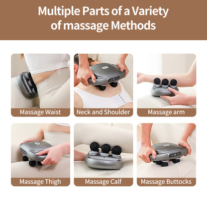 Handheld Deep Tissue Massagers  Percussion Massage Gun  6-Head Back Massager For Muscle Relaxation In Back Leg Neck Shoulder And Body