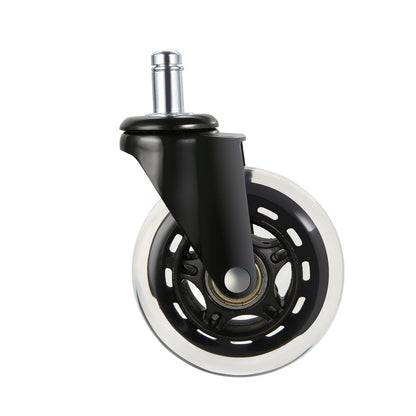 Office Chair Wheels, Set Of 5, 3 Inch Caster Wheels Replacement For Hardwood Floors And Carpet, Heavy Duty Computer Gaming Desk Casters With 130 Lbs Load Capacity,
