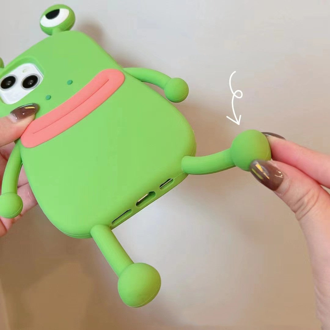 Funny Silicone 3D Frog Phone Case Shockproof Bumper Cover