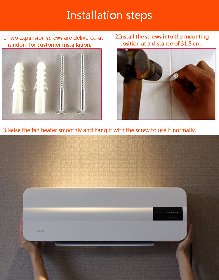 New Waterproof Wall-mounted Heater, Household Heater Bathroom