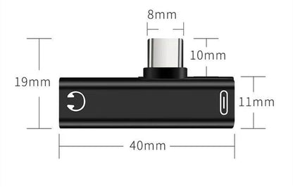 Headset Round Head Flat Head Two-in-one Audio Converter