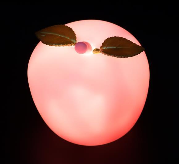 Cartoon Lovely Bedroom Colorful Apple Small Night Lamp Eye Protection