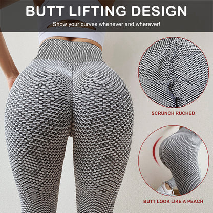 NEW Leggings Women Butt Lifting Workout Tights Plus Size Sports High Waist Yoga Pants