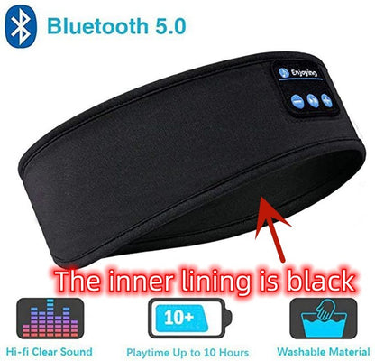 NEW Wireless Bluetooth Sleeping Headphones Headband Thin Soft Elastic Comfortable Music Ear Phones Eye Mask For Side Sleeper Sports