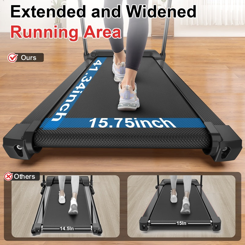 Foldable Electric Treadmill – 2.5HP Motor, 0.5–7.5 MPH, LED Display, 265 lbs Capacity, 12 Programs