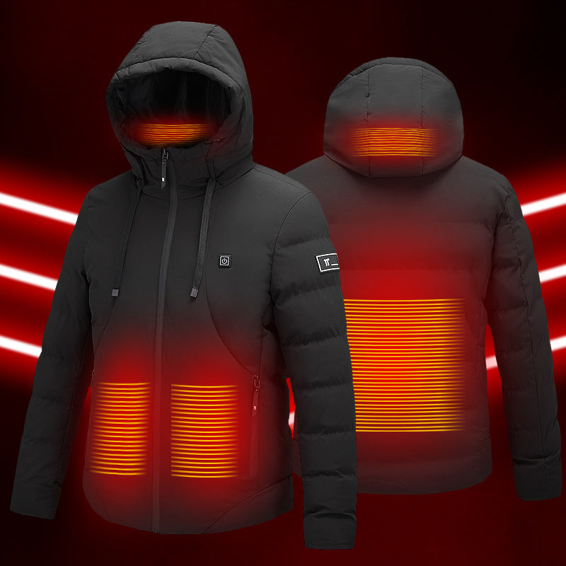 11-zone Heating Jacket Winter USB Carbon Fiber Heating