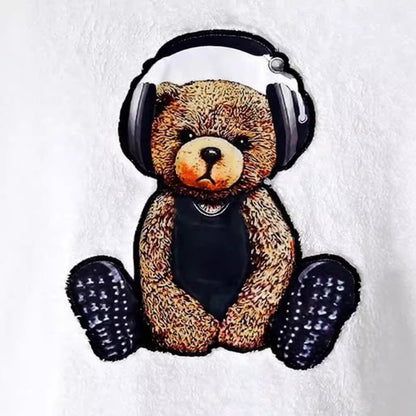 NEW FallWinter Hoodie Bear Embroidered Coat