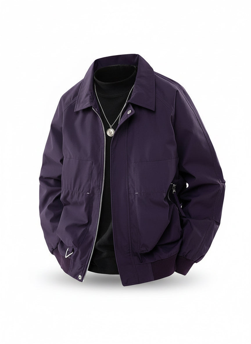 Men’s Lightweight Casual Zip-Up Jacket – Long Sleeve Stand Collar Windbreaker Coat (M–4XL)