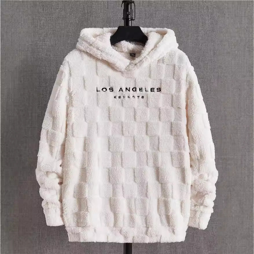 New Hooded Loose Sweater Lamb Wool Pullover Coat