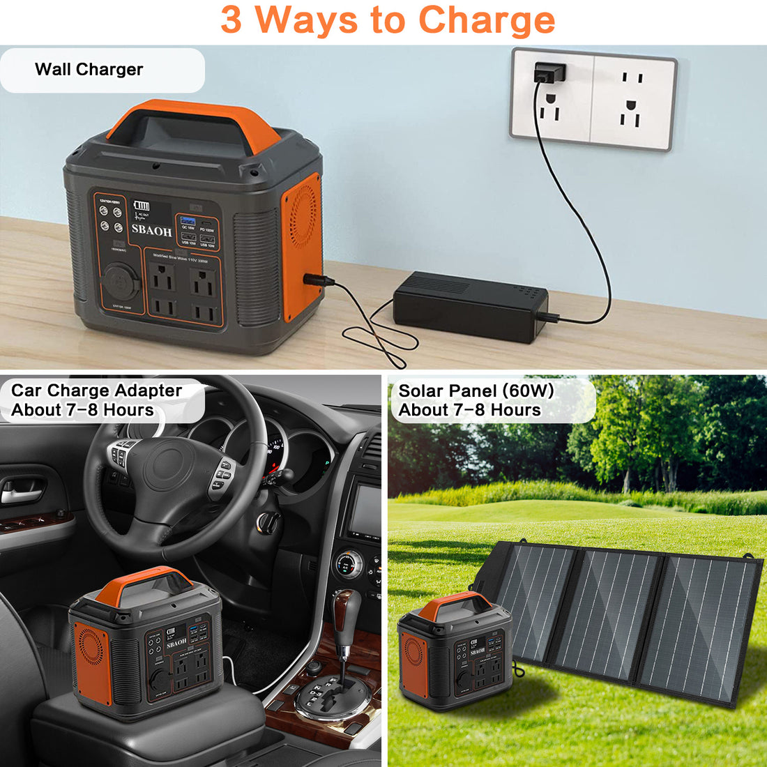 NEW US Plug Portable Power Station P302,300W 296Wh Backup Lithium Battery,Solar Generator For Home And Outdoor Emergency Power Supply,Solar Panel Is Not Included
