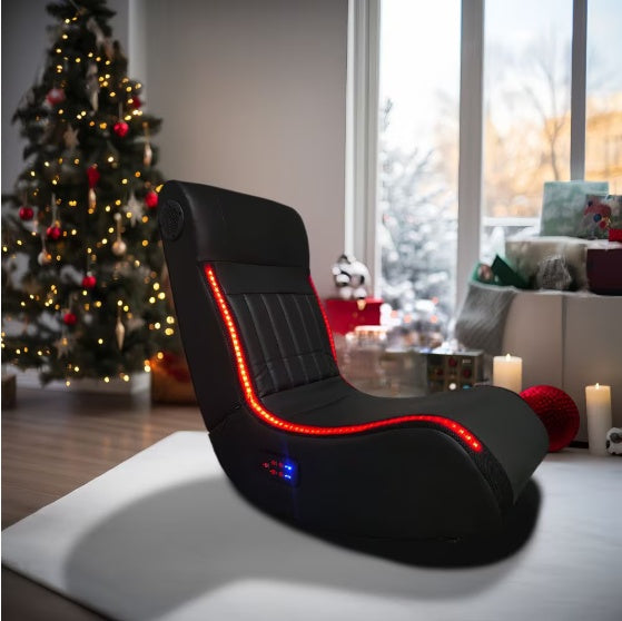 NEW Foldable Gaming Chair With Onboard Speakers, LED Strip Light