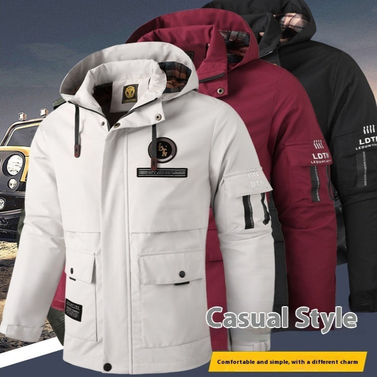 NEW Coat Foreign Trade Hooded Jacket Waterproof Hooded Outdoor