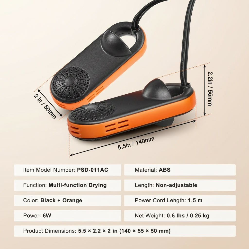Electric Shoe Dryer with 360° Heating, Quick Drying & Odor Neutralizing, Portable Boot & Sneaker Dehumidifier