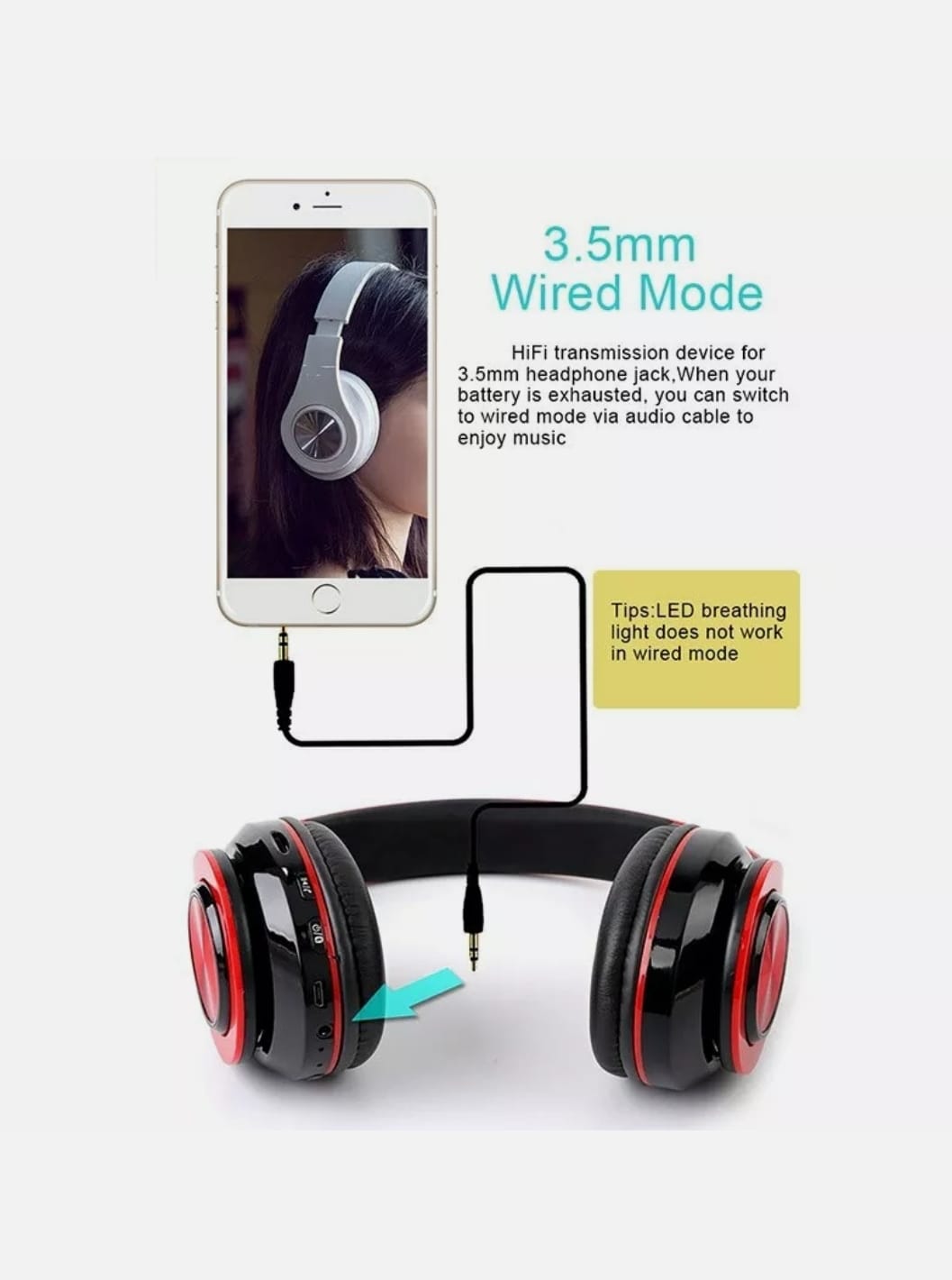 Auriculares Bluetooth que cambian de color