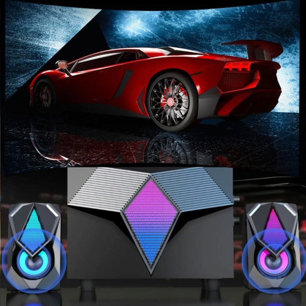 Dragon RGB Gaming Speakers – Powerful Bass, Colorful LED Sound System
