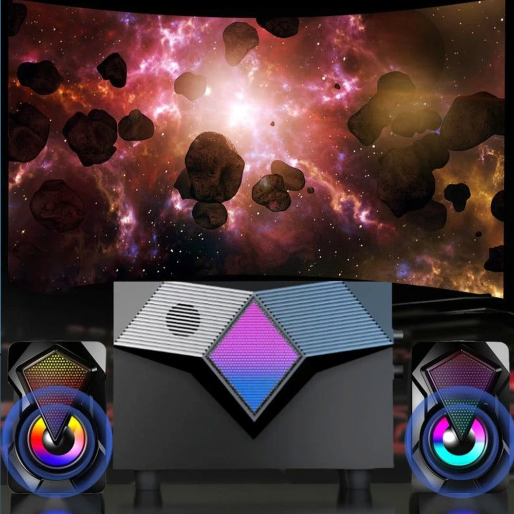 Dragon RGB Gaming Speakers – Powerful Bass, Colorful LED Sound System