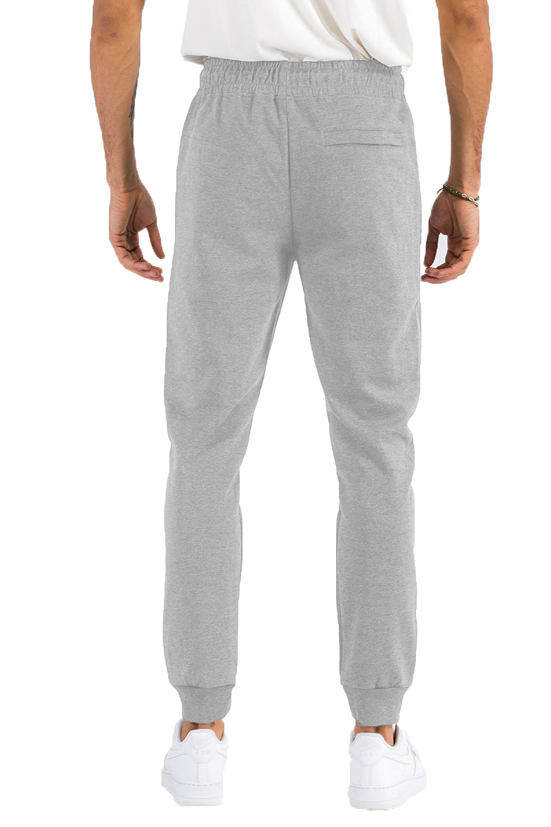 Men’s Heathered Jogger Sweatpants – Zipper Pockets, Elastic Waist, Soft Blend