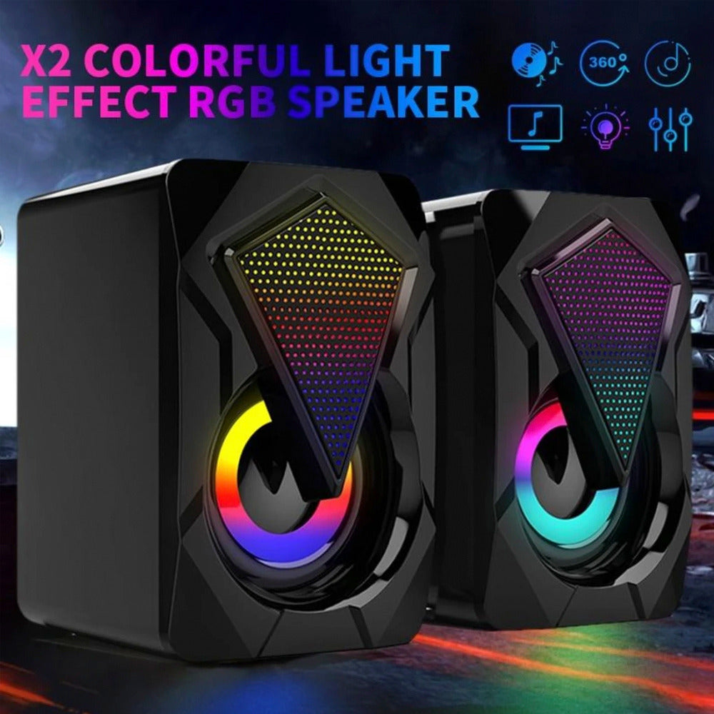 Dragon RGB Gaming Speakers – Powerful Bass, Colorful LED Sound System
