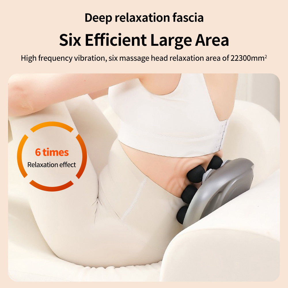 Handheld Deep Tissue Massagers  Percussion Massage Gun  6-Head Back Massager For Muscle Relaxation In Back Leg Neck Shoulder And Body