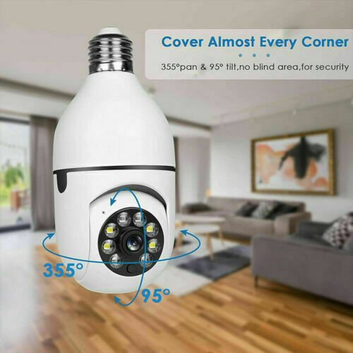 E27 Light Bulb Camera 1080P HD Wireless Wifi Smart Home Security Camera