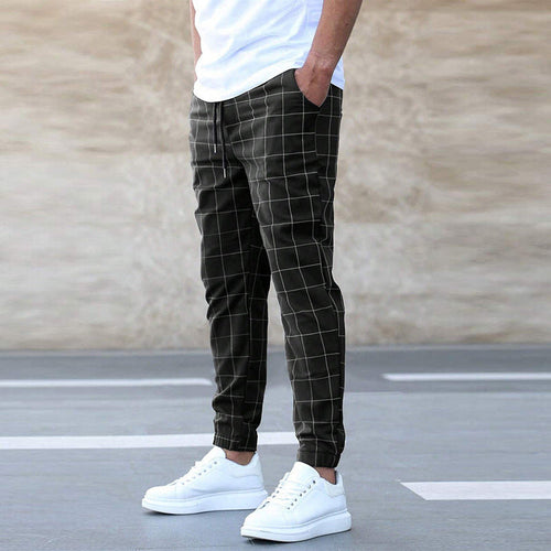 Men’s Casual Straight-Leg Cotton Trousers – Mid-Waist Spring Pants with Micro Stretch