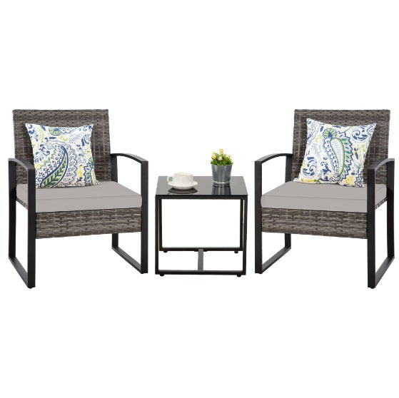 NEW 3 Piece Outdoor PE Rattan Furniture Set