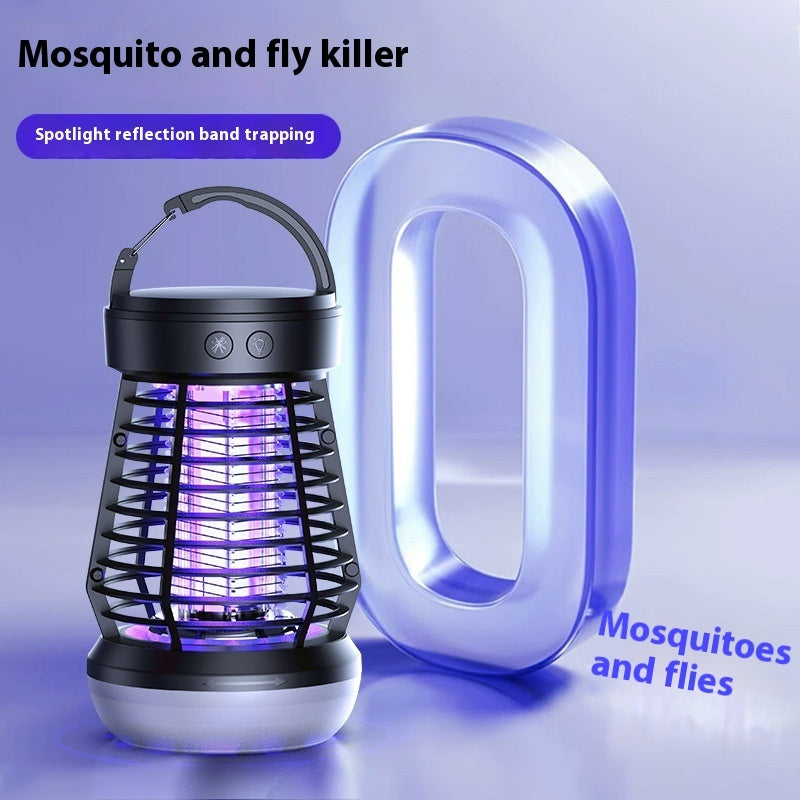 NEW 2in1 Mosquito Killer Lamp Electric Fly Catcher USB Rechargeable Electric Mosquito Swatter Electric Fly Trap With Night Light S0S Emergency Light Mosquito Killer Terrace Camping