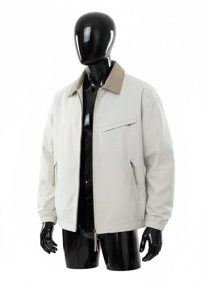 Men’s Lightweight Casual Zip-Up Jacket – Long Sleeve Stand Collar Windbreaker Coat (M–4XL)