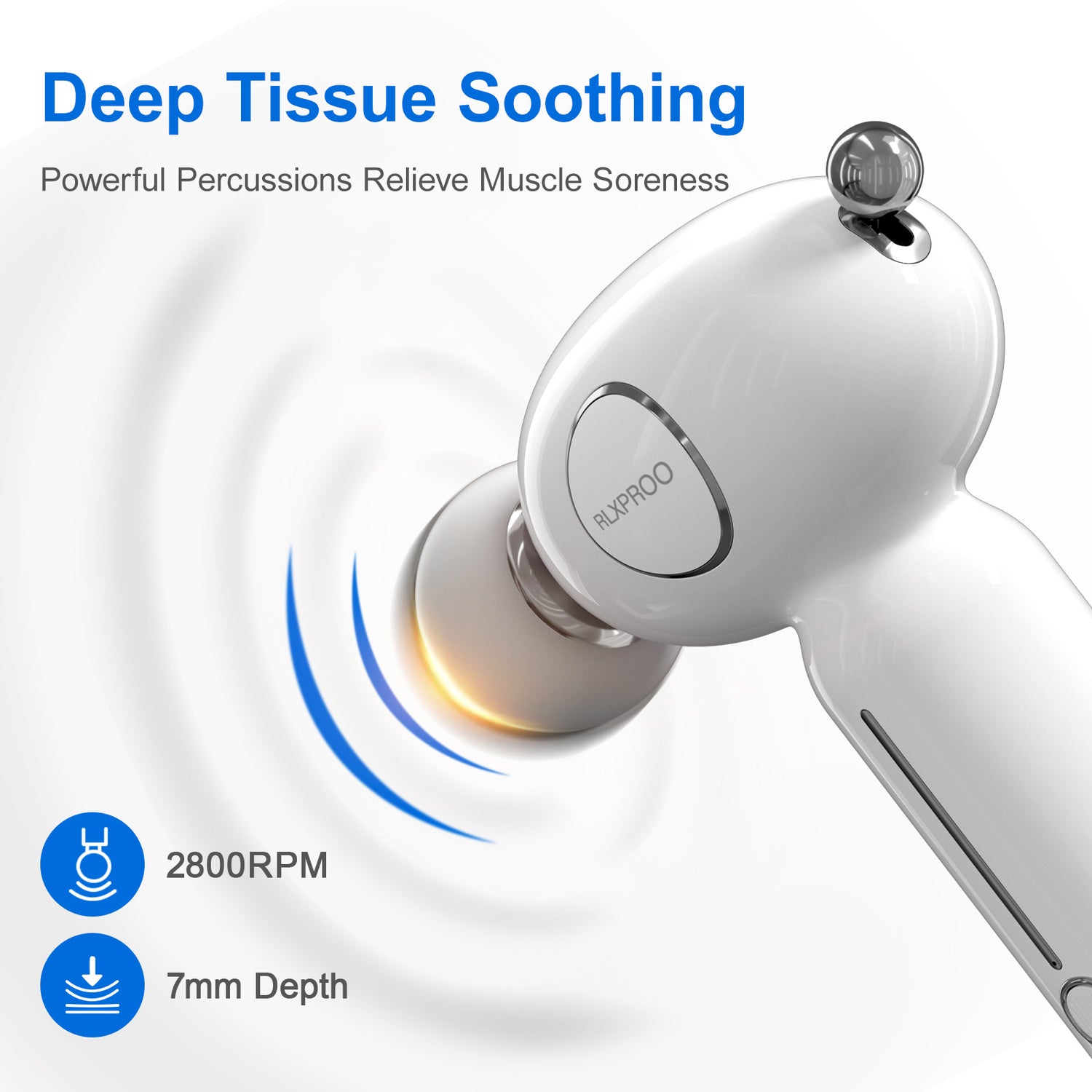 Mini Massage Gun - Deep Tissue Percussion Massager With Heating Function, 5 Speed Levels, Portable Muscle Relaxation For Athletes &amp; Recovery, USB Rechargeable