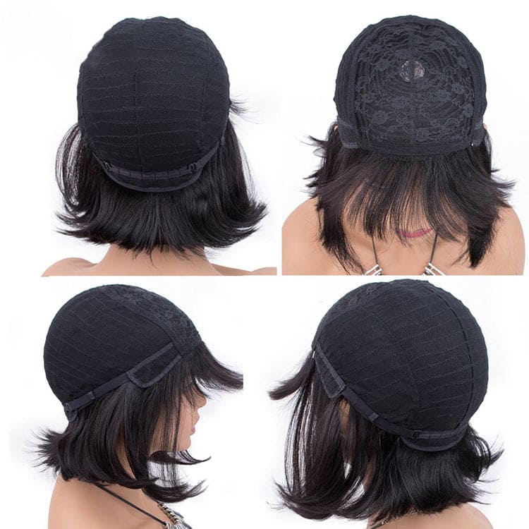 Human Hair Bob Wig Headgear - Jona store