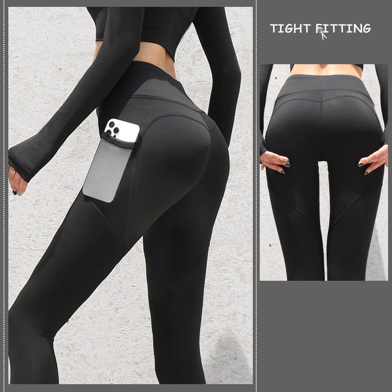 Gym Sport Seamless Leggings With Pockets Push Up High Waist Pants Women Fitness Running Yoga Pants