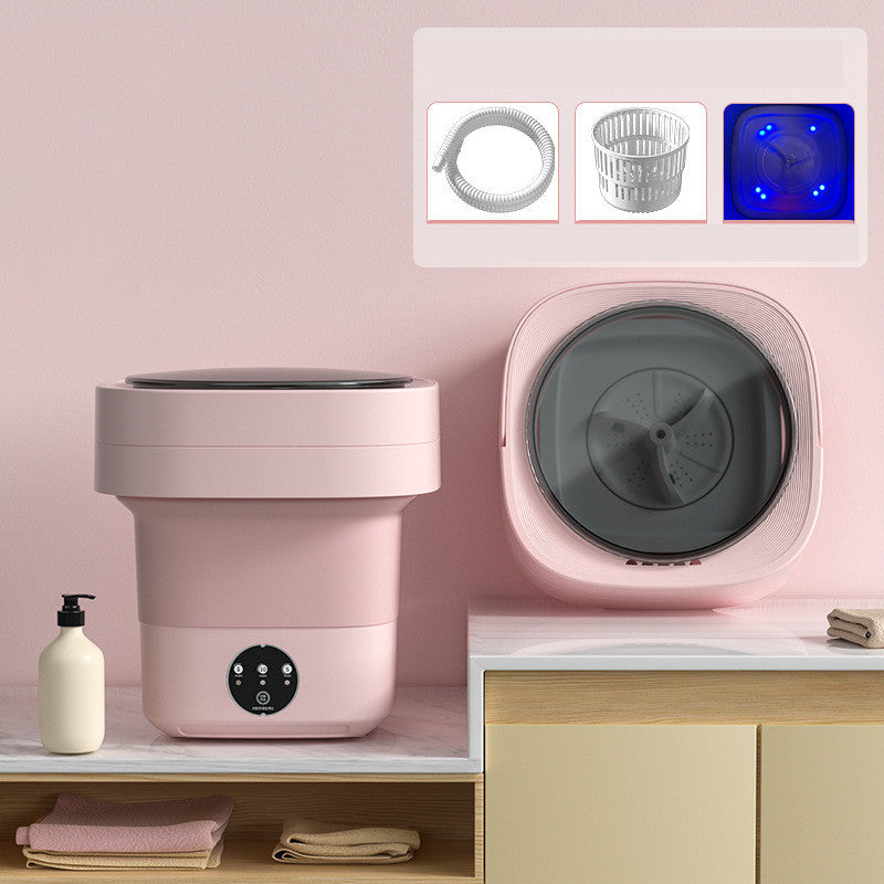 NEW Mini Foldable Washing Machine Portable Mini Socks Underwear Panties Washing Machine Big Capacity 3 Models With Spinning Dry Gadgets