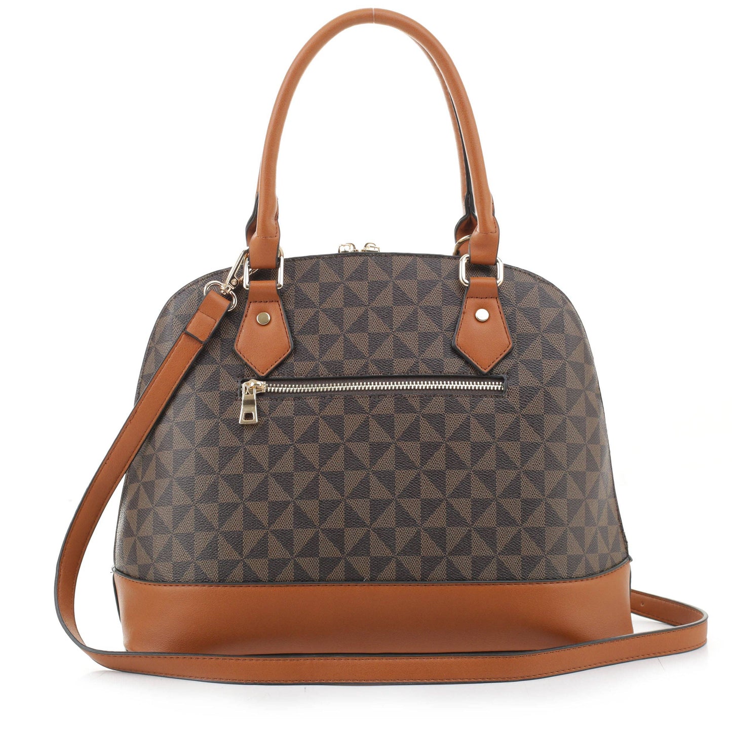 M20187 Geometric Monogram Designer Dome Satchel Set