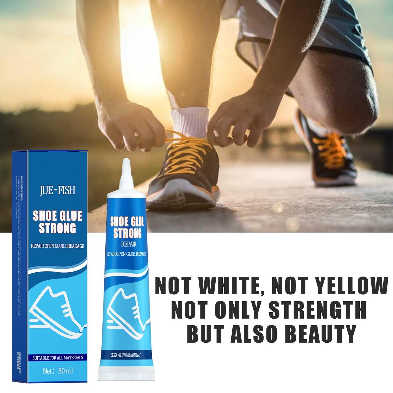 Multi-Purpose Shoe Repair Glue - 50ML, Waterproof Adhesive For Leather Shoes, Sports Shoes, And Sneakers. This Versatile Glue Provides Strong, Durable Bonding For All Your Footwear Repair Needs.