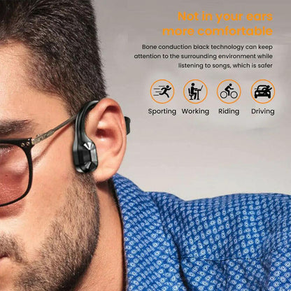 NEW Bone Conduction Headphones Waterproof Open Ear Wireless Earbuds Bluetooth Long Playtime Sports Headset With Mic Sweatproof Premium Sound Air Conduction Earphones For Running Sports Swimming