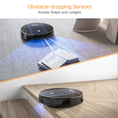 NEW Geek Smart Robot Vacuum Cleaner G6 Plus, Ultra-Thin, 1800Pa Strong Suction, Automatic Self-Charging, Wi-Fi Connectivity, App Control, Custom Cleaning, Great For Hard Floors To Carpets