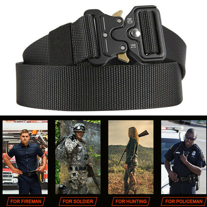 NEW Military Tactical Belt Heavy Duty Security Guard Working Utility Nylon Waistband