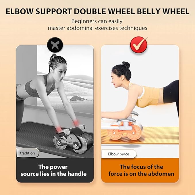 NEW Elbow Support Automatic Rebound Abdominal Wheel Ab Roller For Abdominal Exercise Machine Abs Workout Equipment