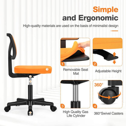 NEW Low Back Mesh Armless Office Chair